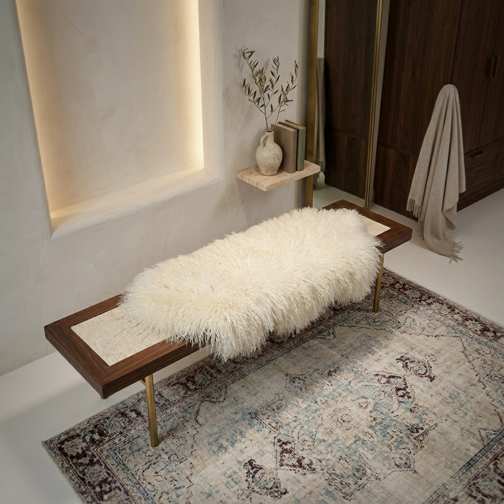 Genuine Mongolian Lamb Fur Pelt | Luxury Curly Sheepskin