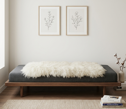 Premium Mongolian Lamb Fur Pelt 2' x 4' Natural Curly Sheepskin Rug – Multiple Colors