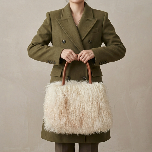 Luxury Mongolian Lamb Fur Handbag