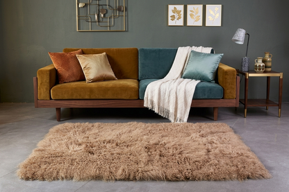 Mongolian & Tibetan Lamb Fur Rug – Multiple Colors