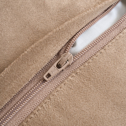 Mongolian Lamb Fur Pillow – Taupe | Soft Luxury Throw Pillow | Multiple Sizes Available