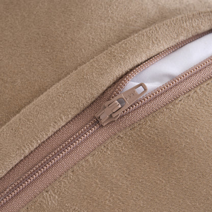 Tibetan/Mongolian Lamb Fur Pillow Cover Sage Green with White Tips