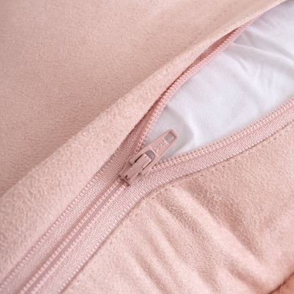 Tibetan/Mongolian Lamb Fur Pillow Cover Lotus Pink