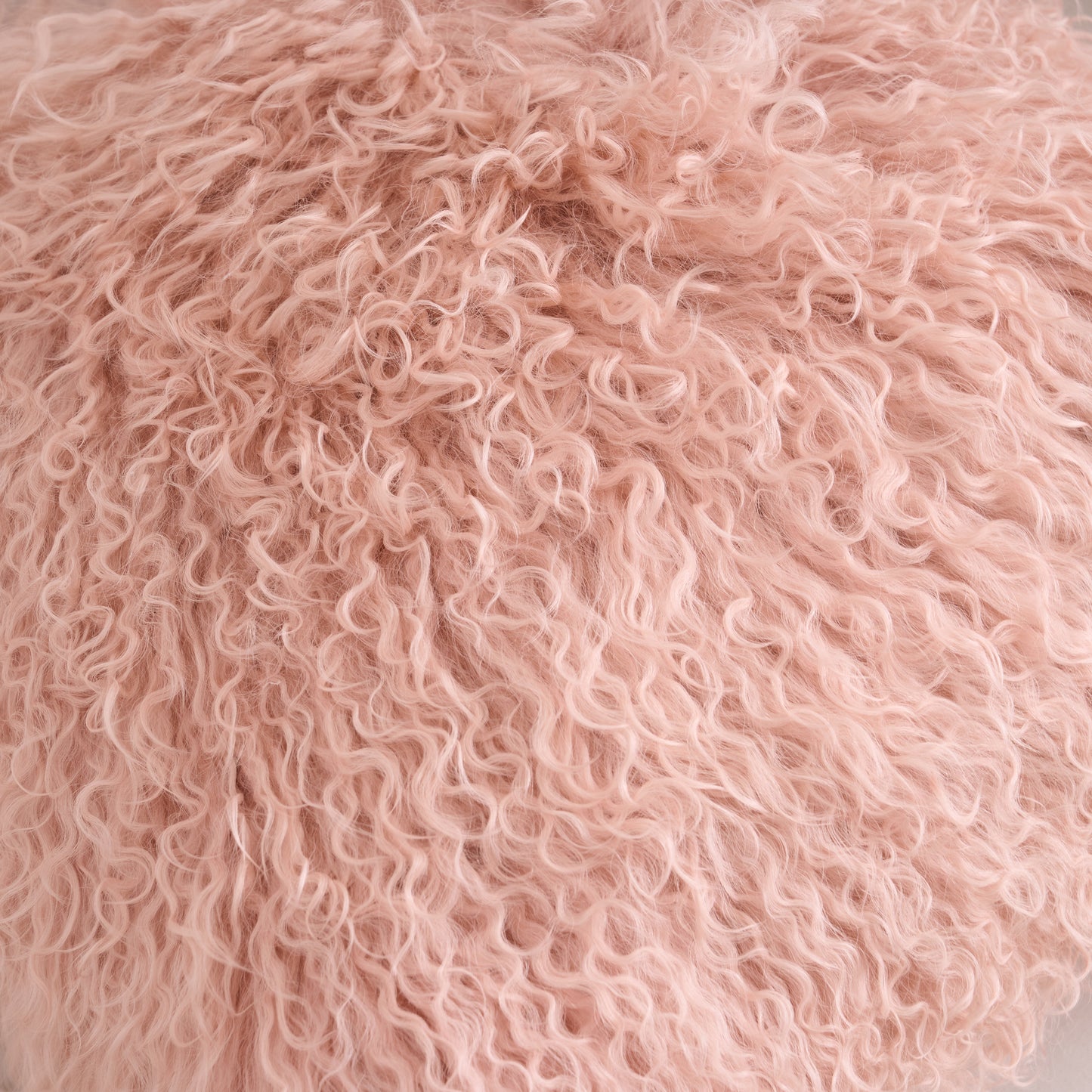 Tibetan/Mongolian Lamb Fur Pillow Cover Lotus Pink