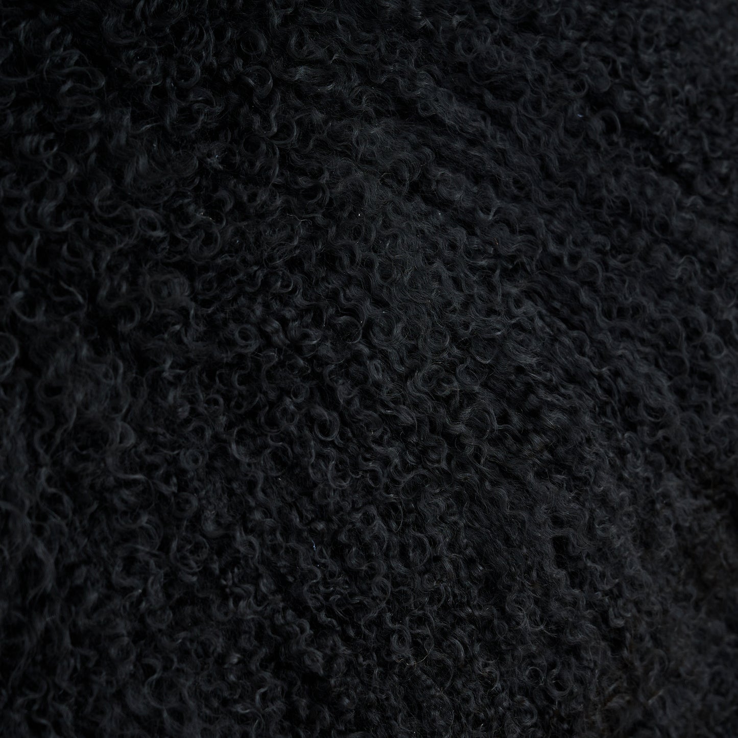 Mongolian Lamb Fur Pillow – Black | Soft Luxury Throw Pillow | Multiple Sizes Available
