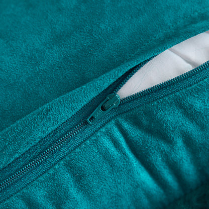 Mongolian Lamb Fur Pillow – Teal | Soft Luxury Throw Pillow | Multiple Sizes Available