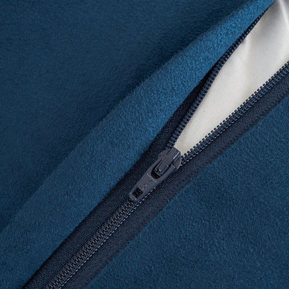 Tibetan/Mongolian Lamb Fur Pillow Cover Ink Blue