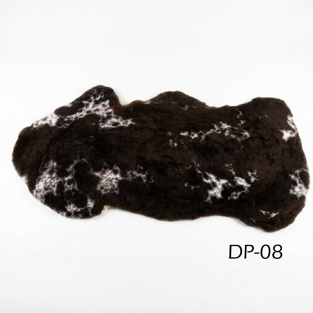 Genuine Spotted Sheepskin Rug – Natural Short Wool Sheepskin Pelt