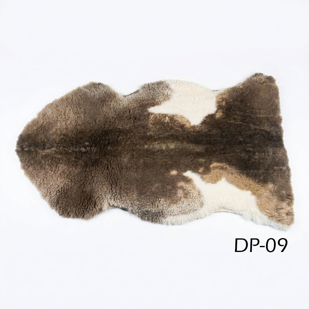 Genuine Spotted Sheepskin Rug – Natural Short Wool Sheepskin Pelt