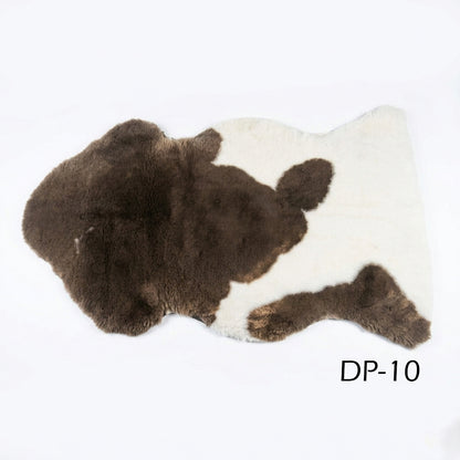 Genuine Spotted Sheepskin Rug – Natural Short Wool Sheepskin Pelt