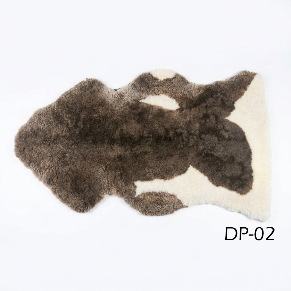 Genuine Spotted Sheepskin Rug – Natural Short Wool Sheepskin Pelt