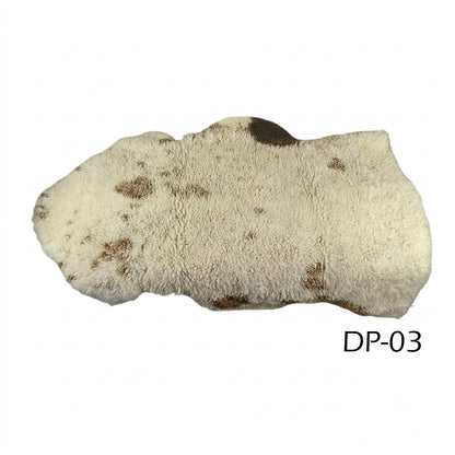 Genuine Spotted Sheepskin Rug – Natural Short Wool Sheepskin Pelt