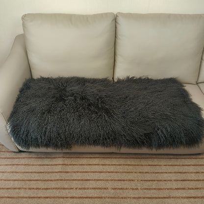 Mongolian and Tibetan Lamb Fur Plate 2 x 4 Natural Curly Sheepskin Multiple Colors