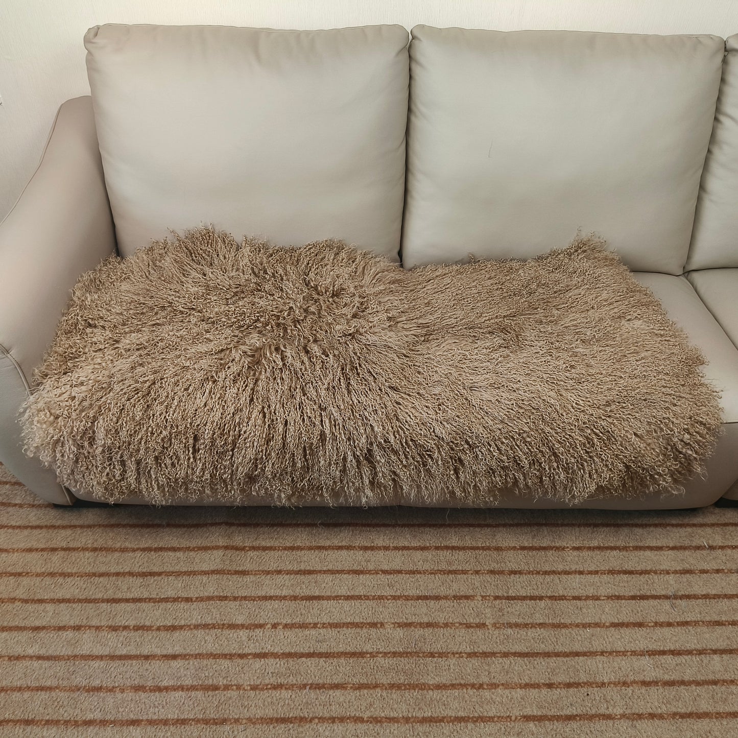 Mongolian and Tibetan Lamb Fur Plate 2 x 4 Natural Curly Sheepskin Multiple Colors