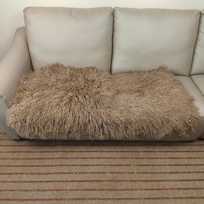 Mongolian and Tibetan Lamb Fur Plate 2 x 4 Natural Curly Sheepskin Multiple Colors