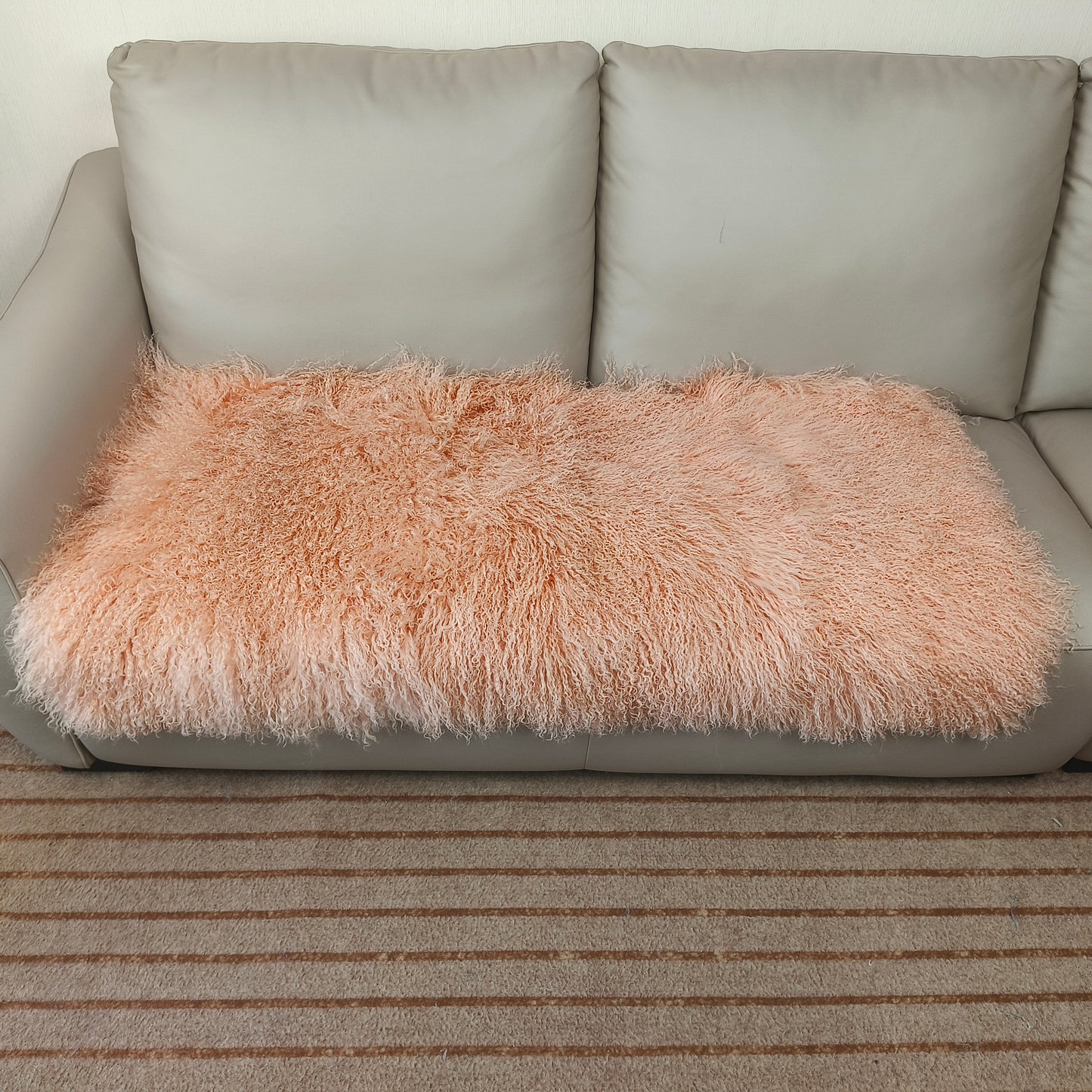 Mongolian and Tibetan Lamb Fur Plate 2 x 4 Natural Curly Sheepskin Multiple Colors