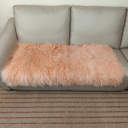 Mongolian and Tibetan Lamb Fur Plate 2 x 4 Natural Curly Sheepskin Multiple Colors