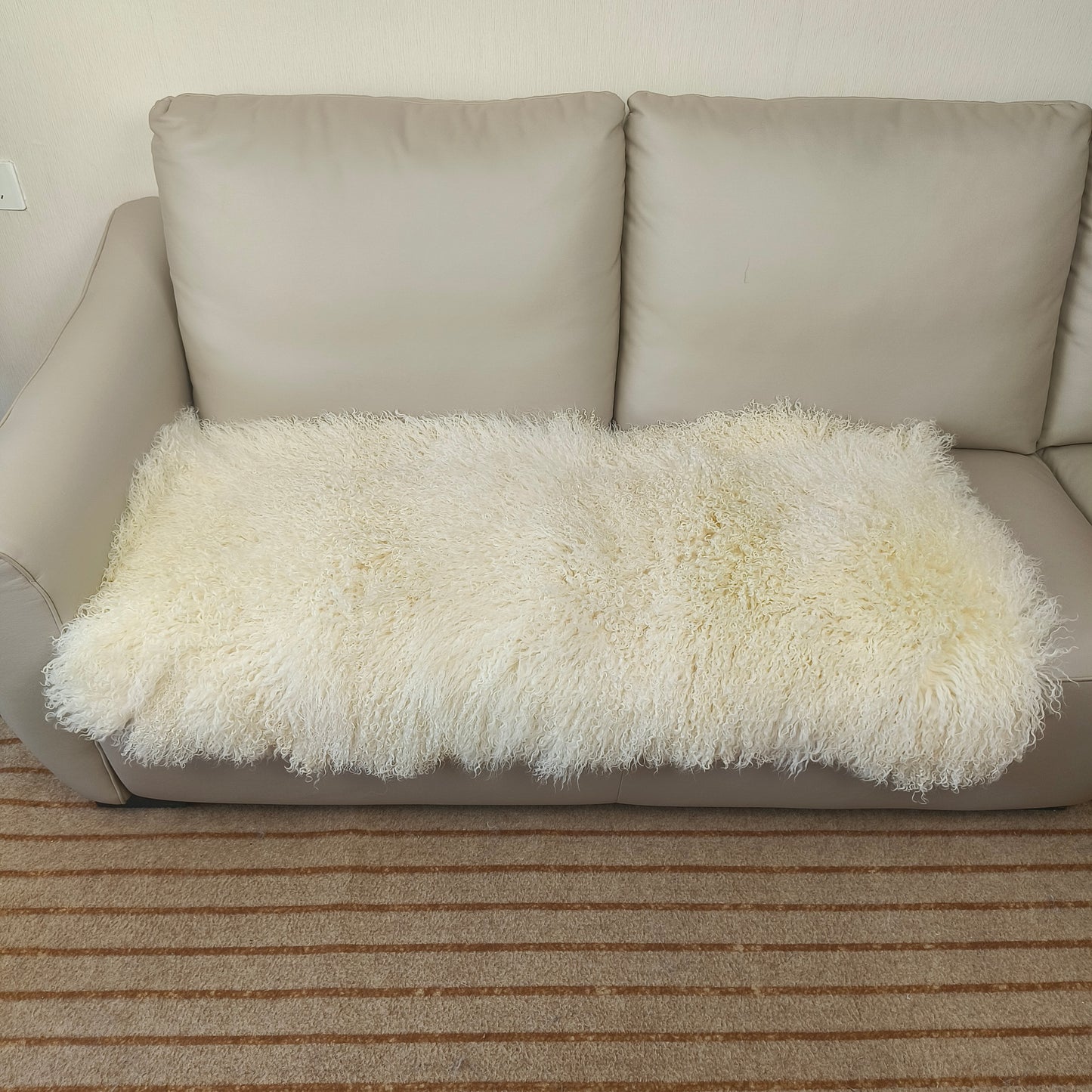 Mongolian and Tibetan Lamb Fur Plate 2 x 4 Natural Curly Sheepskin Multiple Colors
