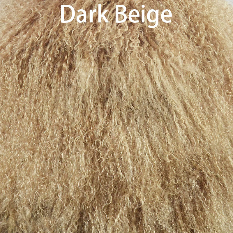 Tibetan/ Mongolian Lamb Fur Hide Rug - Many Colors
