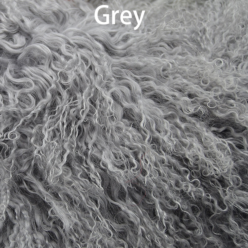 Tibetan/ Mongolian Lamb Fur Hide Rug - Many Colors
