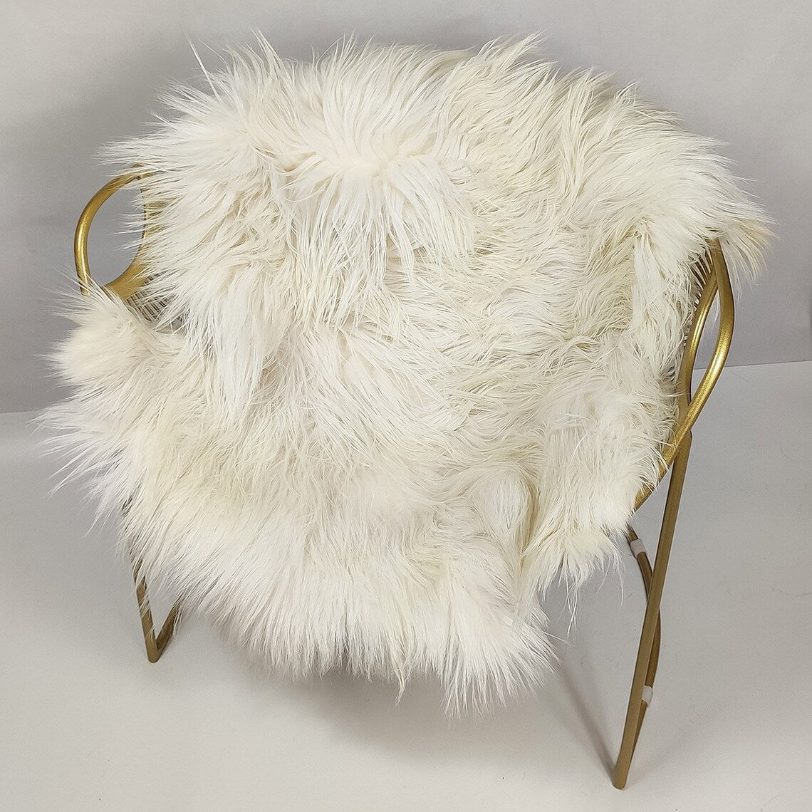 Véritable tapis en fourrure de chèvre authentique - Plusieurs couleurs